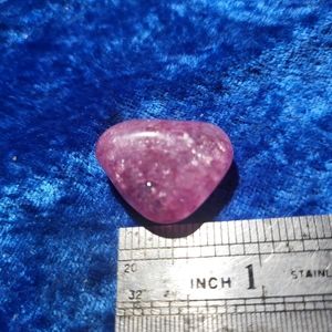 Clean pink fire rhodolite cabochon